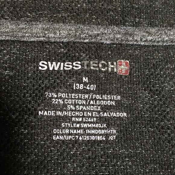 JACKET SWESS TECH MED 38/40 GRAY QUARTER ZIP - Picture 9 of 10